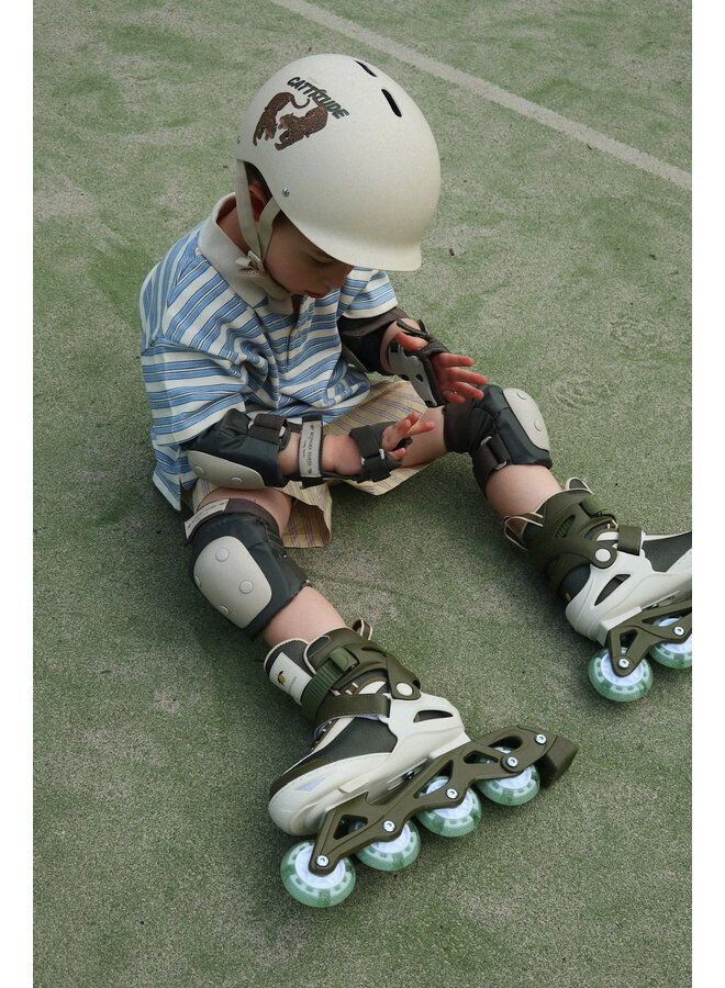 Spotty Short Sleeve Polo - Stripe Ciel - Konges Slojd