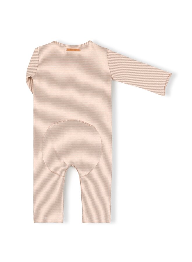 Butt Onesie - Biscuit Stripe - Nixnut
