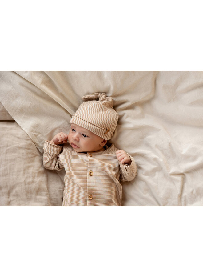 Butt Onesie - Biscuit Stripe - Nixnut