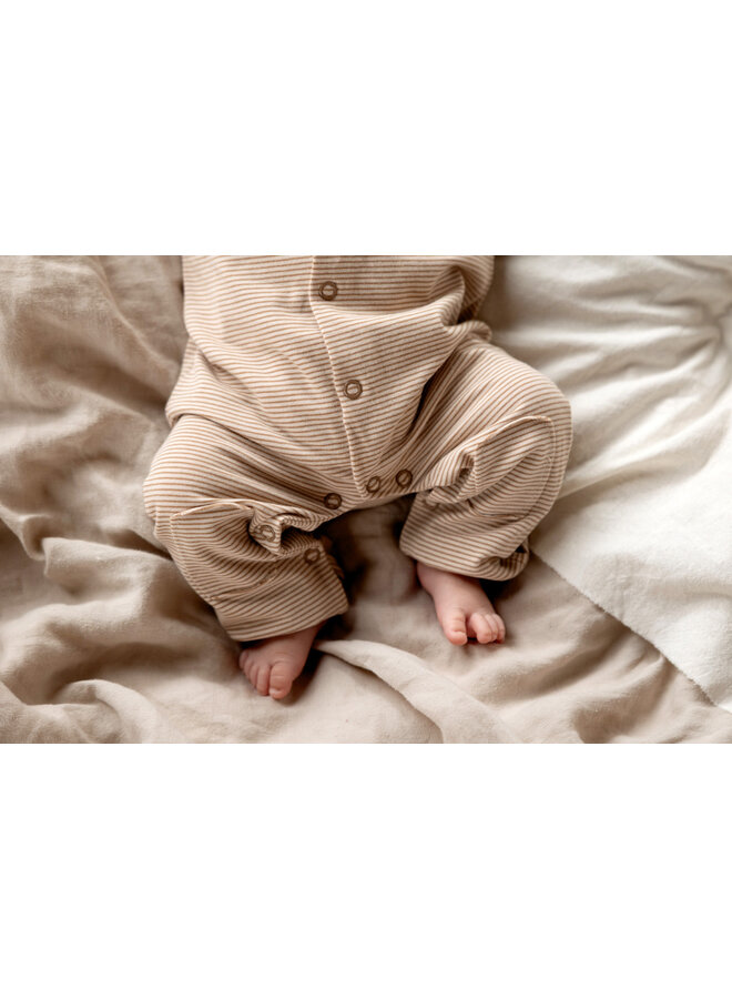 Butt Onesie - Biscuit Stripe - Nixnut
