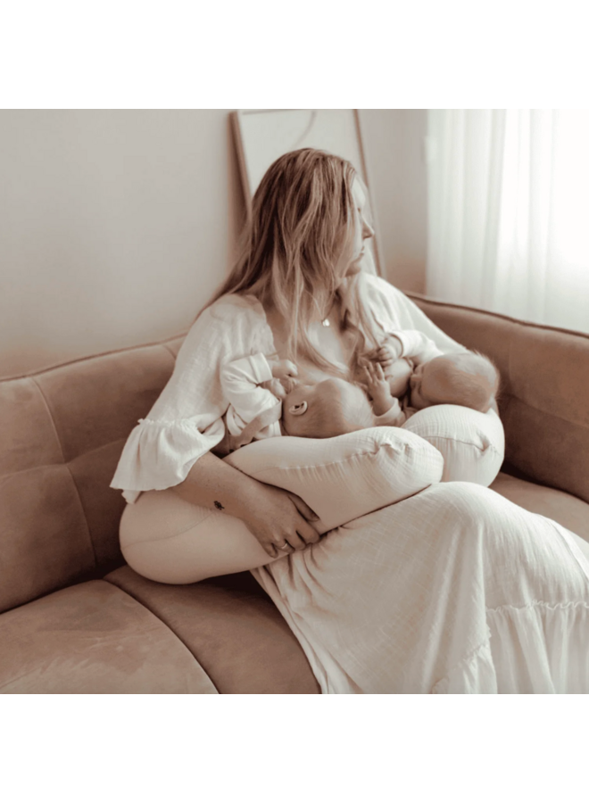 Voedingskussenhoes tweeling hydrofiel - Champagne - Ilmaha