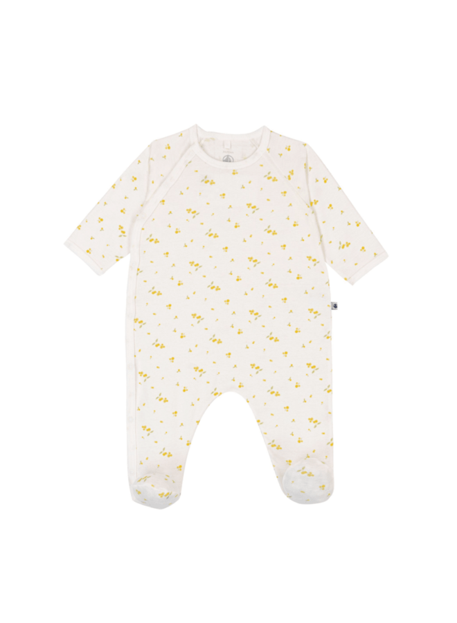Katoenen Babypyjama - Bloemenprint Multicouleur - Petit Bateau