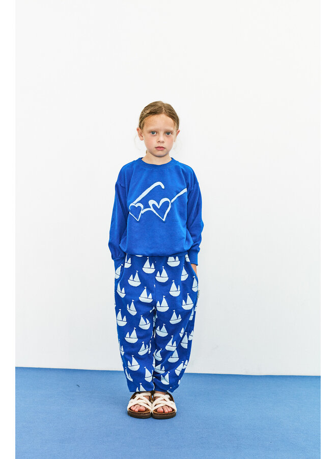 Heart glasses sweatshirt - Nautical blue - Weekend House Kids