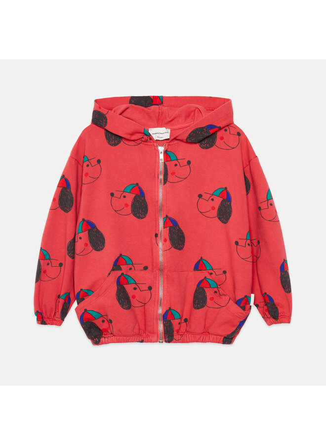 Cute dog all over hoodie - Red - Weekend House Kids