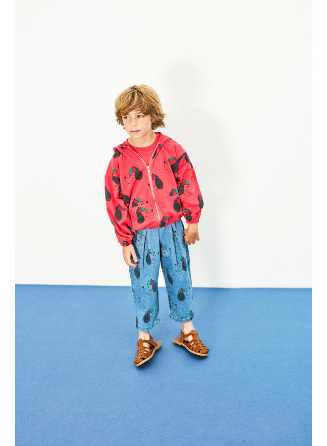 Cute dog all over hoodie - Red - Weekend House Kids