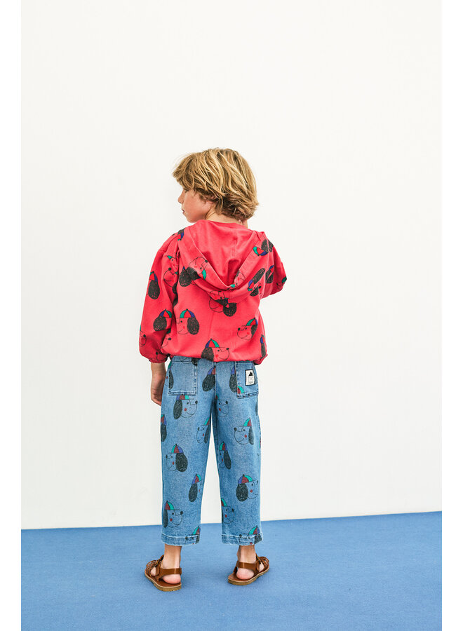 Cute dog all over hoodie - Red - Weekend House Kids