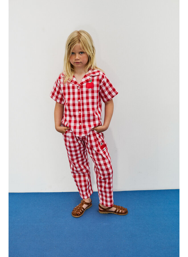 Apple carrot pants - Red and white - Weekend House Kids