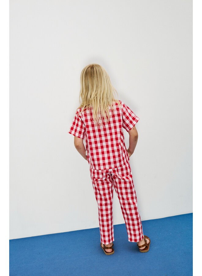 Apple carrot pants - Red and white - Weekend House Kids