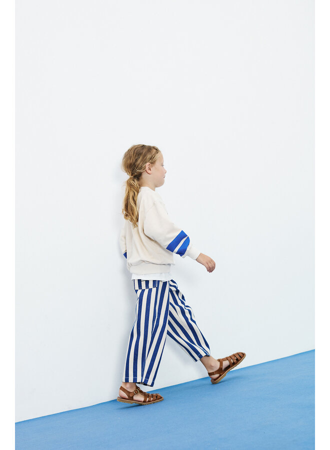 Blue stripped pants - Ecru - Weekend House Kids