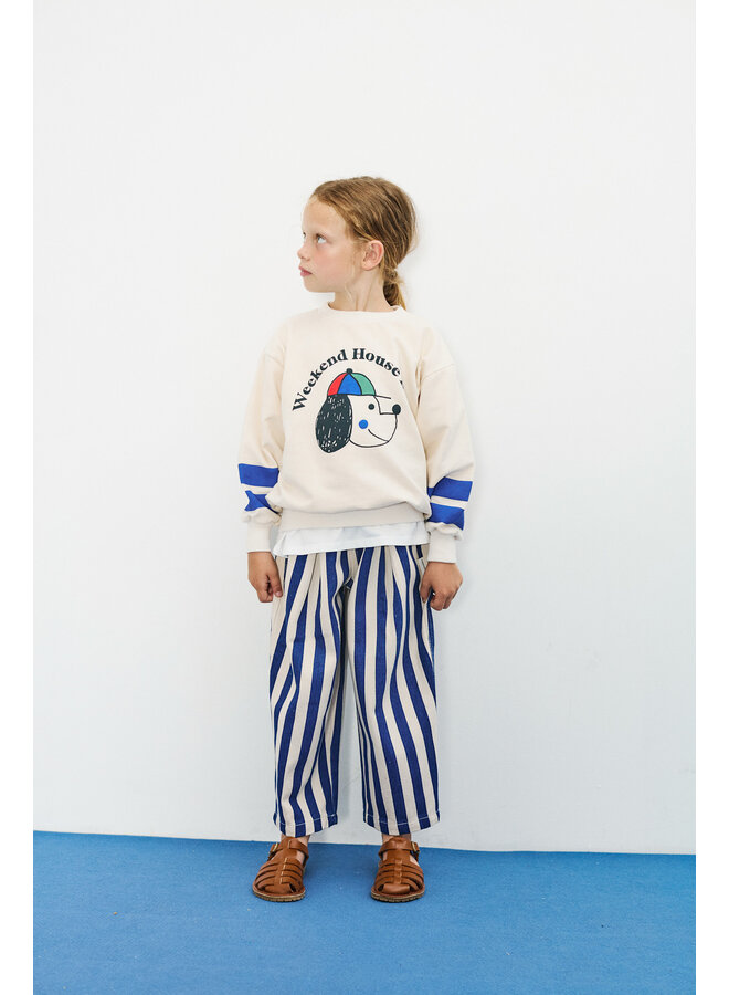 Blue stripped pants - Ecru - Weekend House Kids
