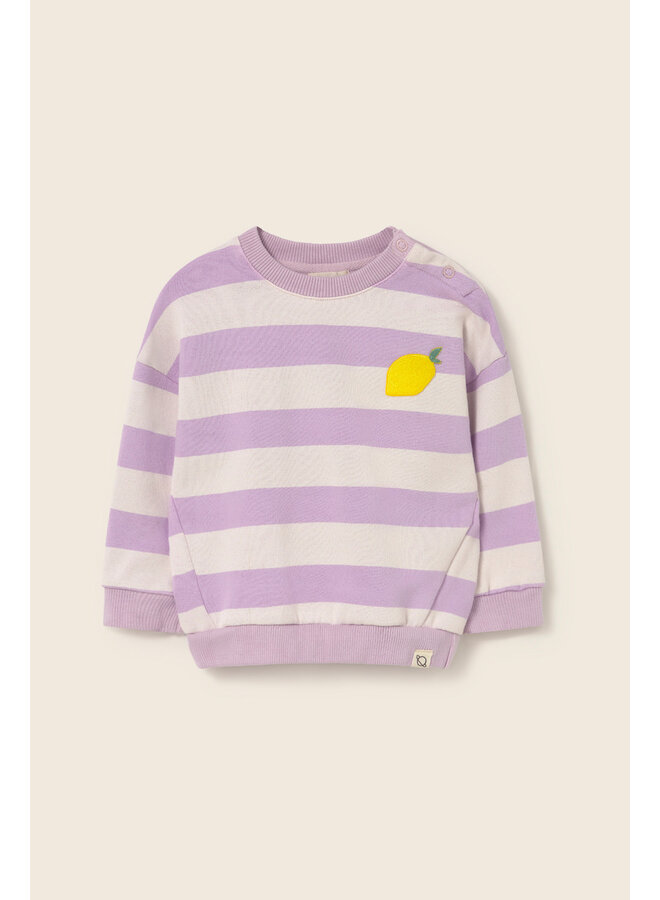 Soft Sweatshirt Kelly - Lavender Stripes - My Little Cozmo