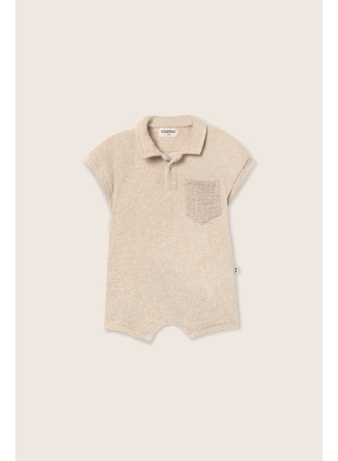Soft Terry Onesie Jake - Beige - My Little Cozmo