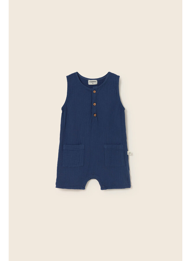 Muslin Jumpsuit - Navy - My Little Cozmo