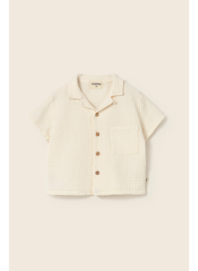 Muslin Shirt Abel - Ivory - My Little Cozmo