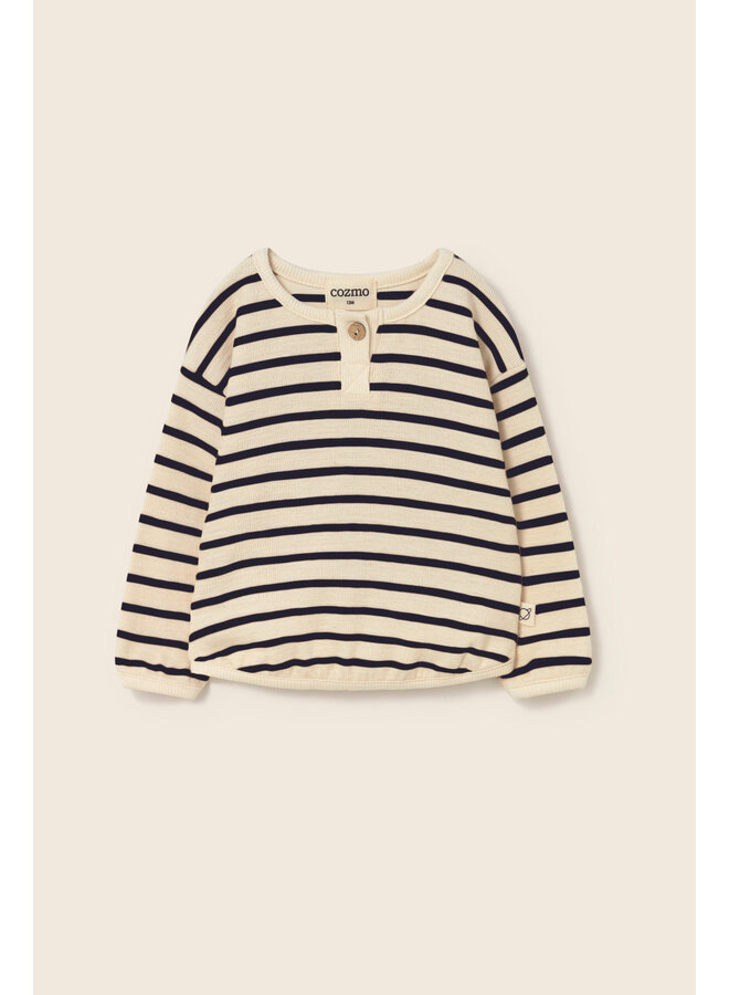 Sweatshirt Clay - Navy Stripes - My Little Cozmo