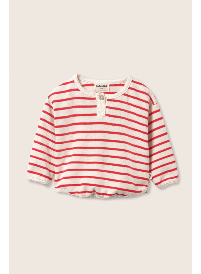 Sweatshirt Clay - Tomato Stripes - My Little Cozmo