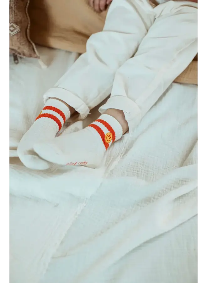 Smiley Socks - Coral - Ella & Rapha