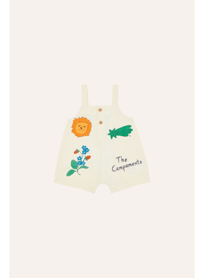 Drawings Baby Dungaree - Ecru - The Campamento