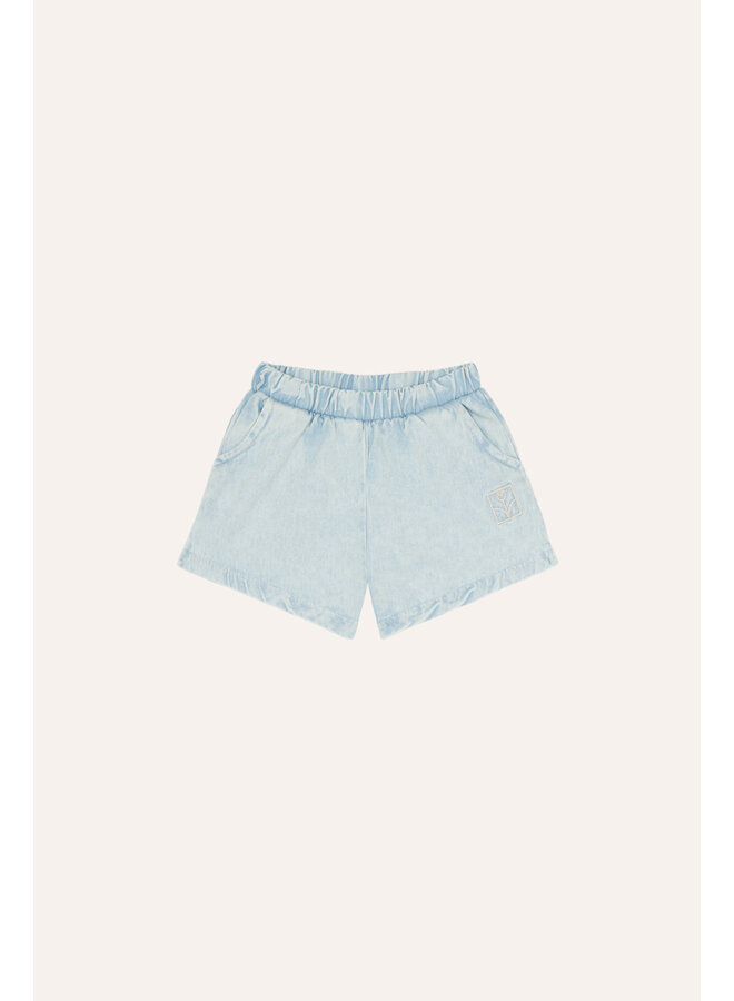 Light Blue Denim Baby Shorts - Light Blue - The Campamento