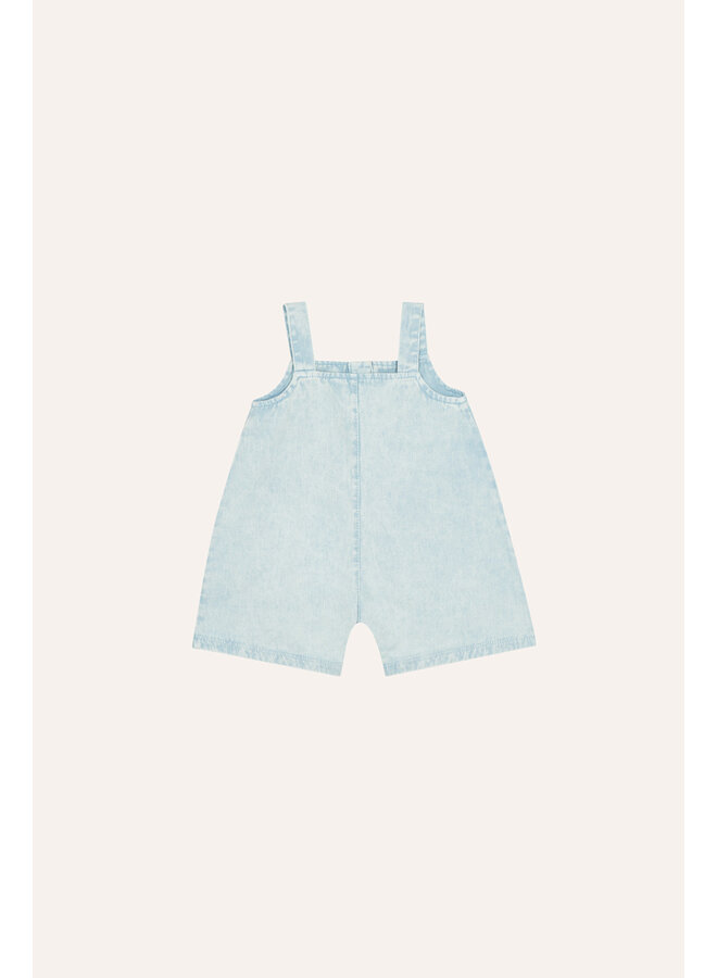 Light Blue Denim Baby Dungaree - Light Blue - The Campamento