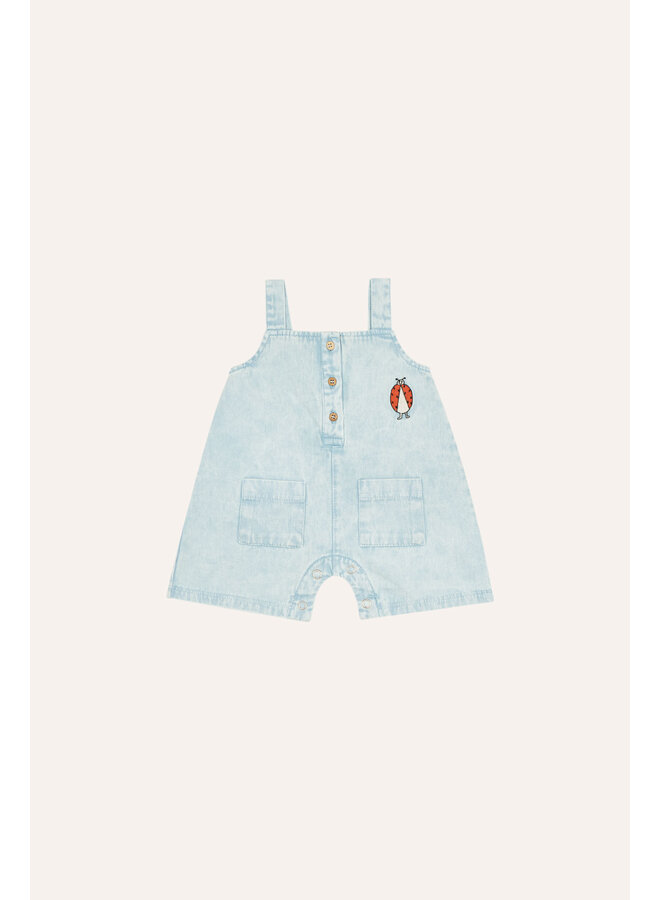 Light Blue Denim Baby Dungaree - Light Blue - The Campamento