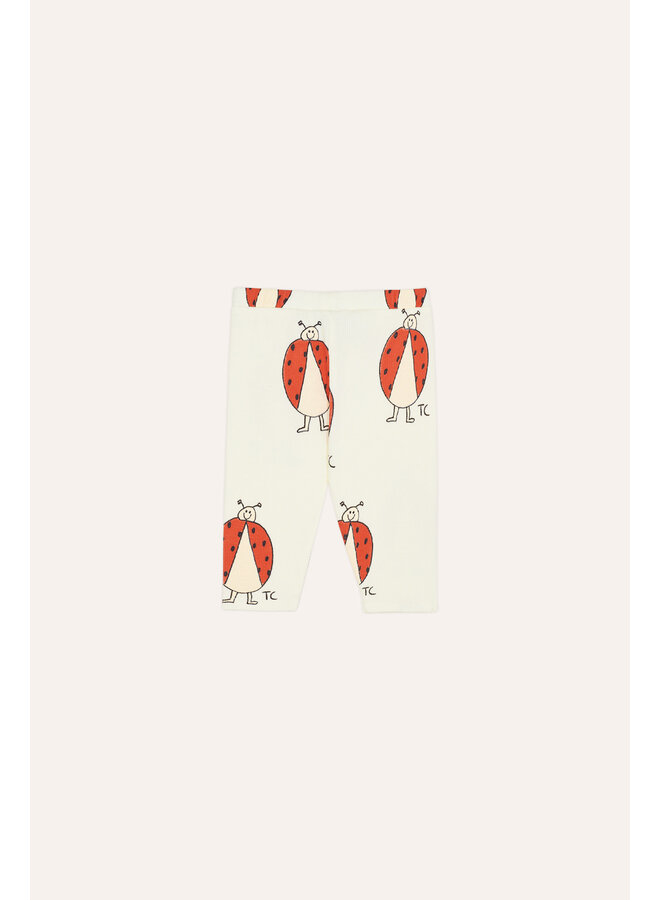 Ladybug Allover Ecru Baby Leggings - Ecru - The Campamento