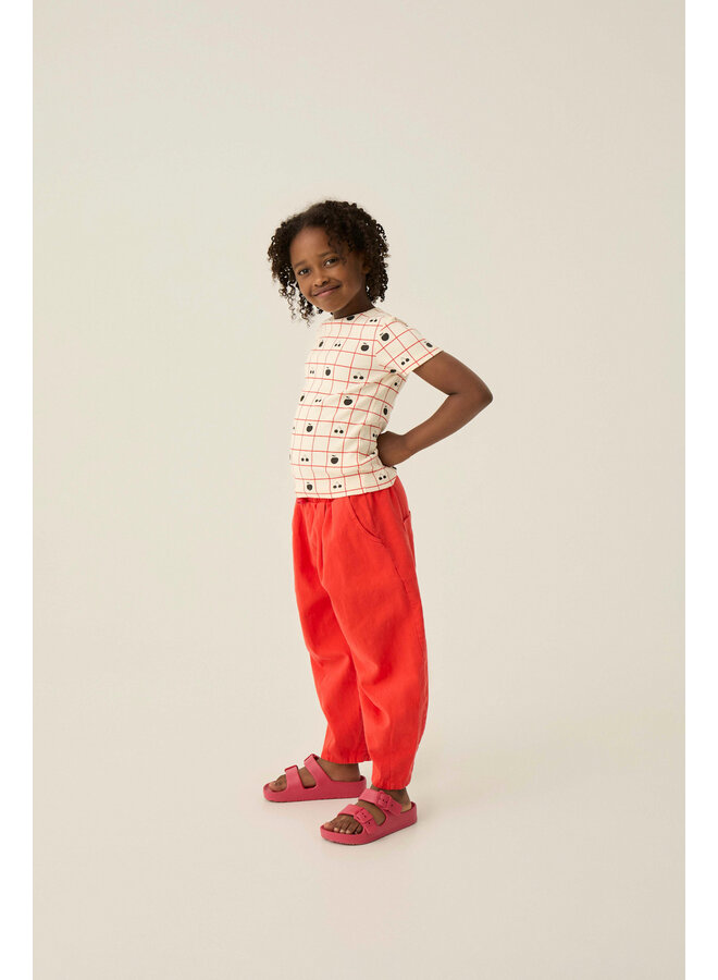 Red Washed Trousers - Red - The Campamento