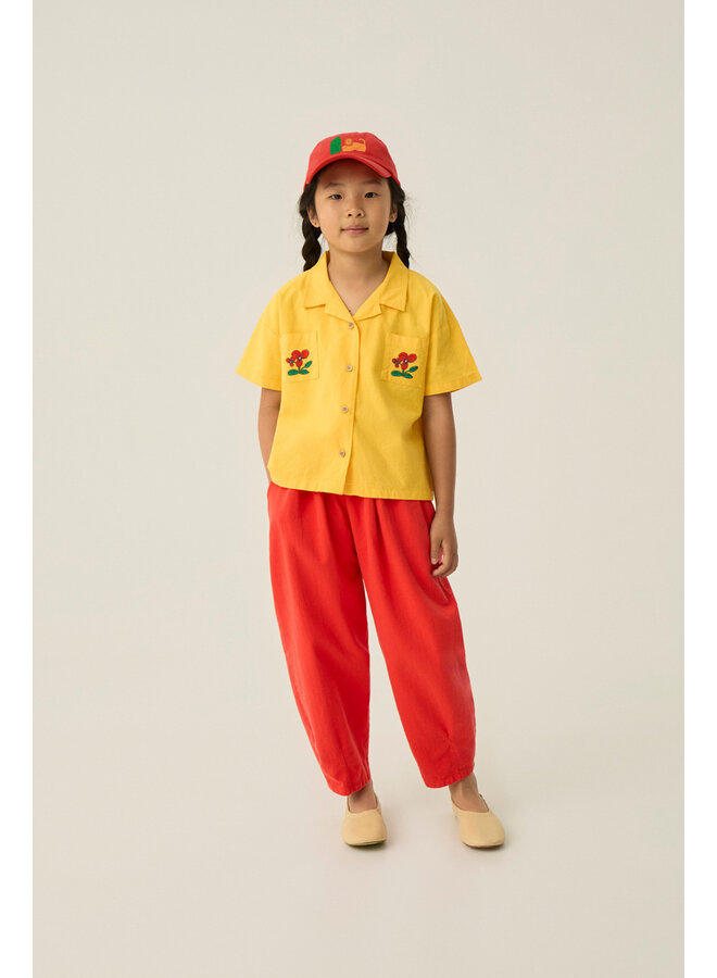 Red Washed Trousers - Red - The Campamento