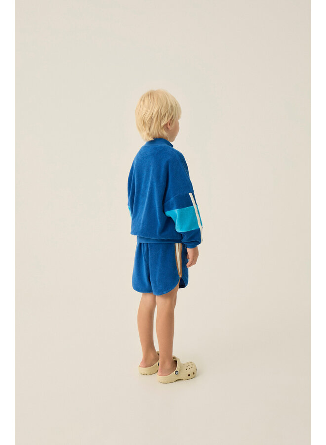 Blue Color Block Shorts - Blue - The Campamento