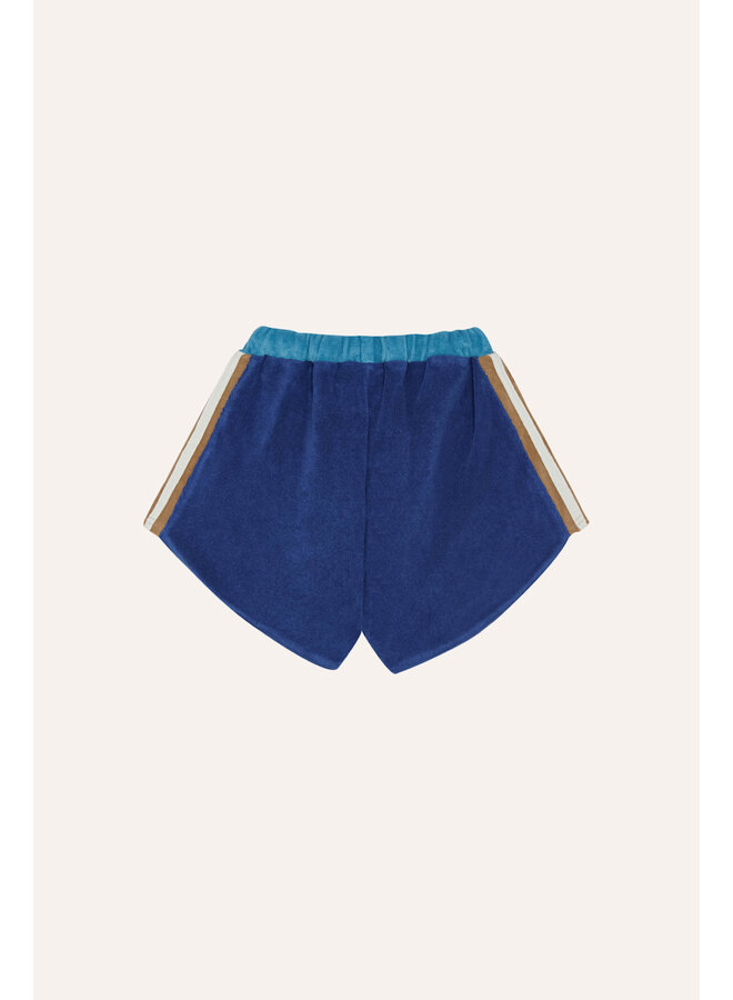 Blue Color Block Shorts - Blue - The Campamento