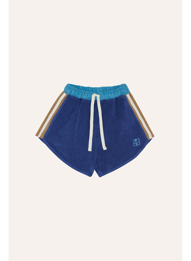 Blue Color Block Shorts - Blue - The Campamento