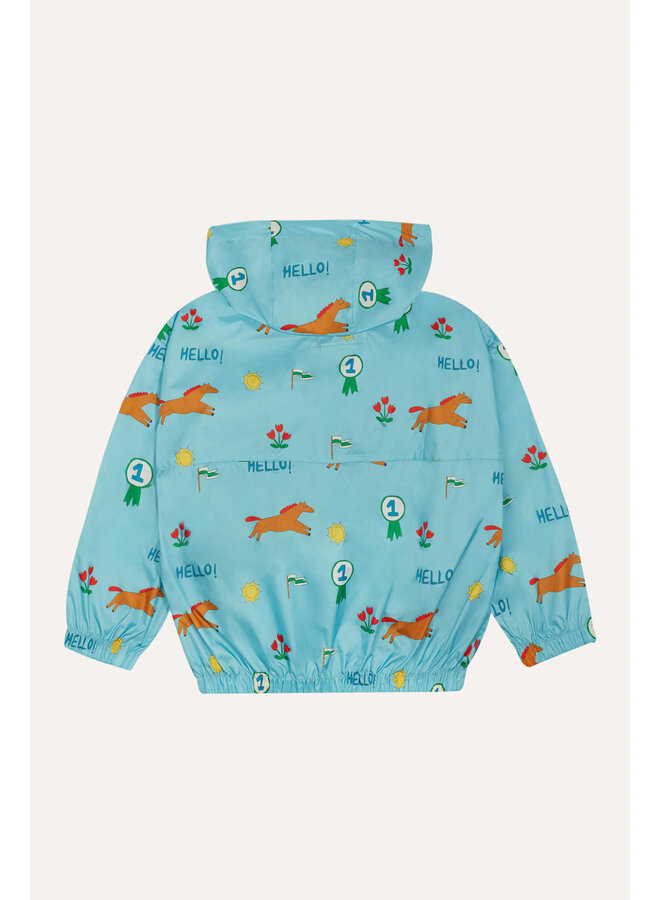Horses Allover Windbreaker - Blue - The Campamento