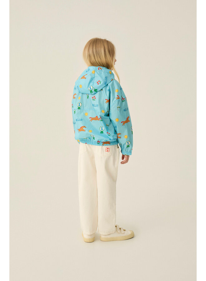 Horses Allover Windbreaker - Blue - The Campamento