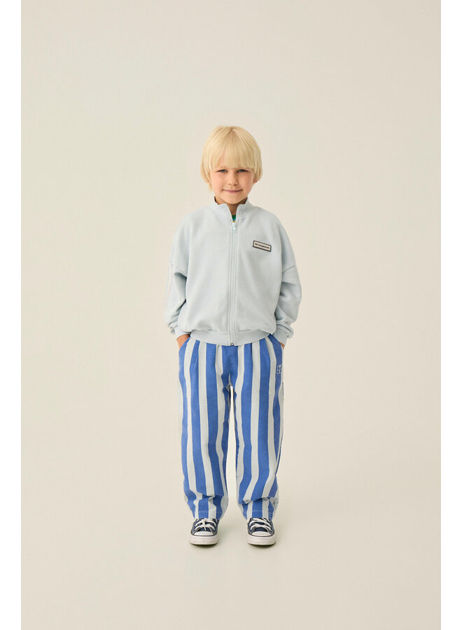 Blue Washed Zipped Sweatshirt - Light Blue - The Campamento