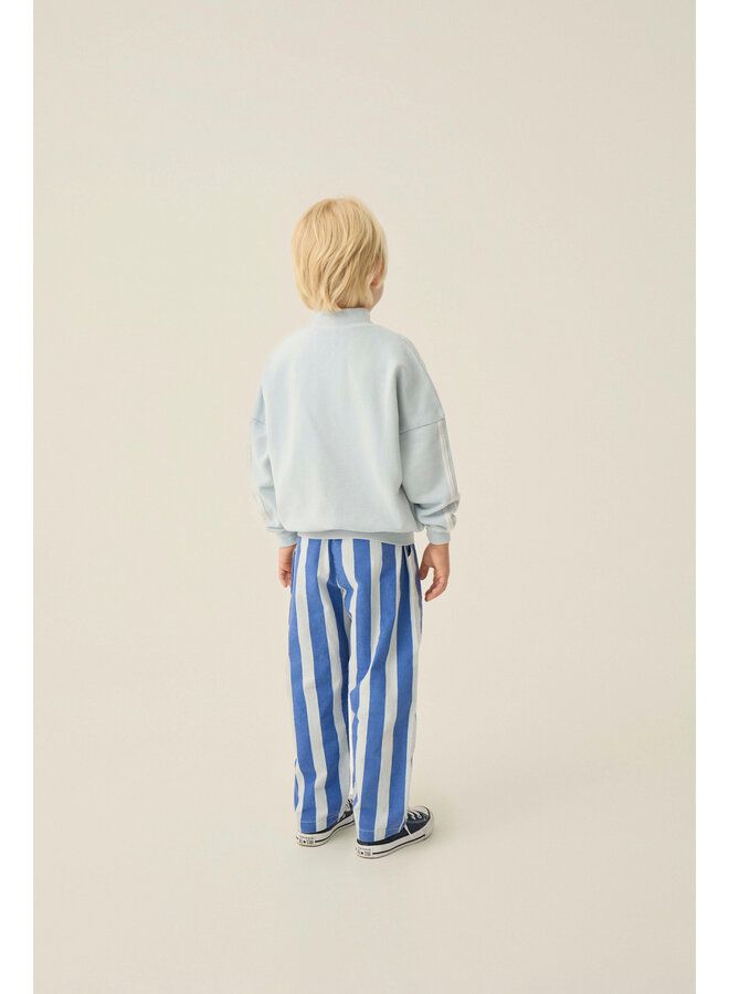 Blue Washed Zipped Sweatshirt - Light Blue - The Campamento