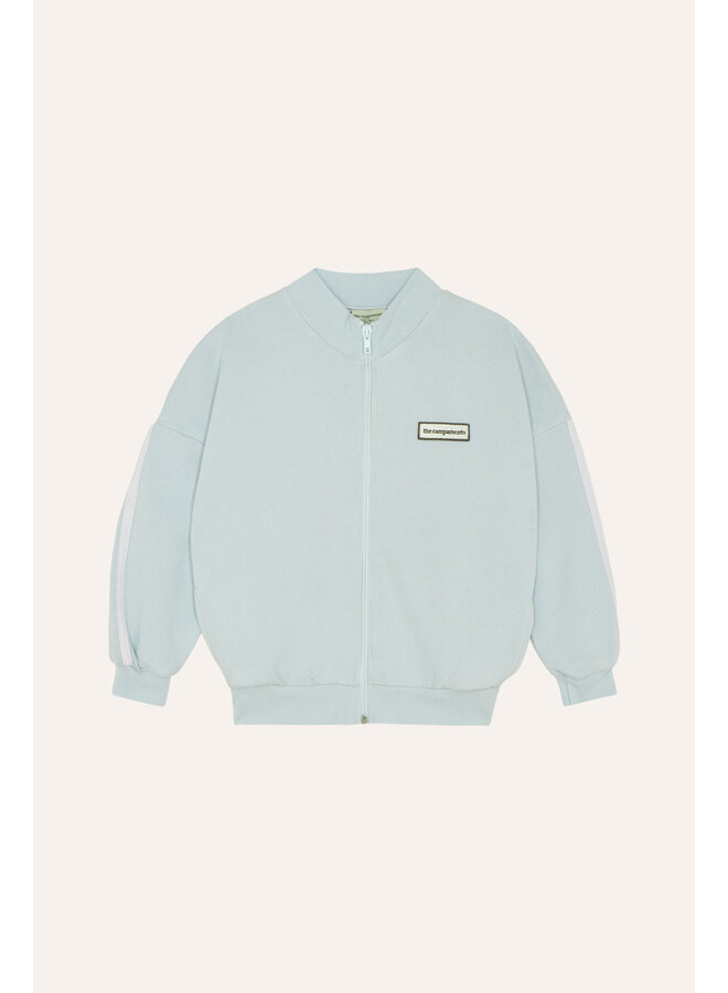 Blue Washed Zipped Sweatshirt - Light Blue - The Campamento