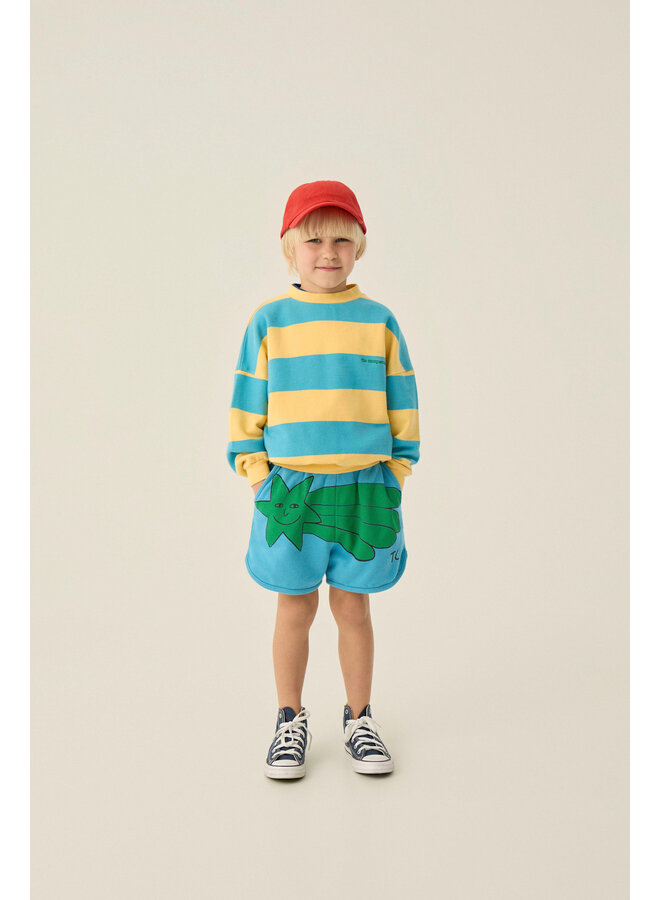 Blue Stripes Sweatshirt - Yellow - The Campamento
