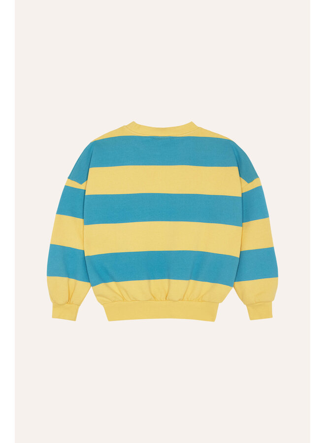 Blue Stripes Sweatshirt - Yellow - The Campamento