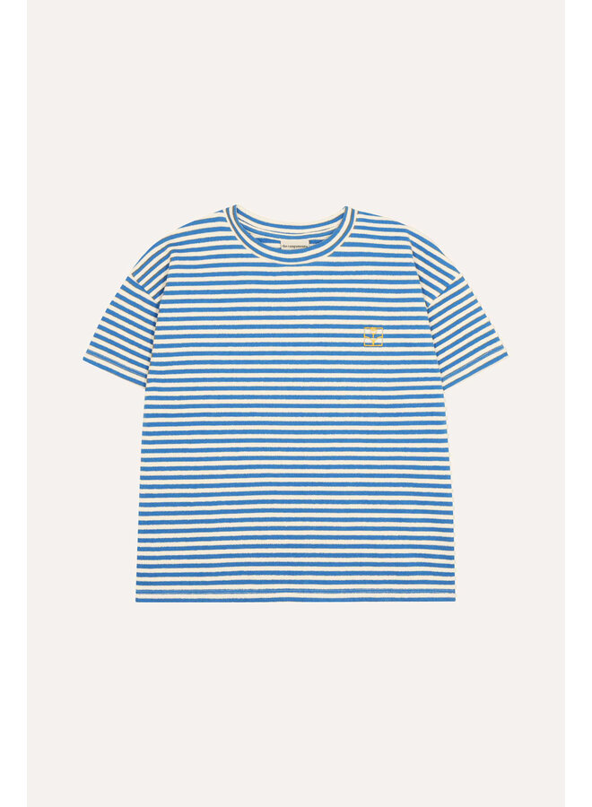 Blue Stripes Oversized Tshirt - Blue - The Campamento