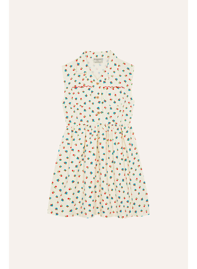 Small Flowers Allover Dress - Ecru - The Campamento