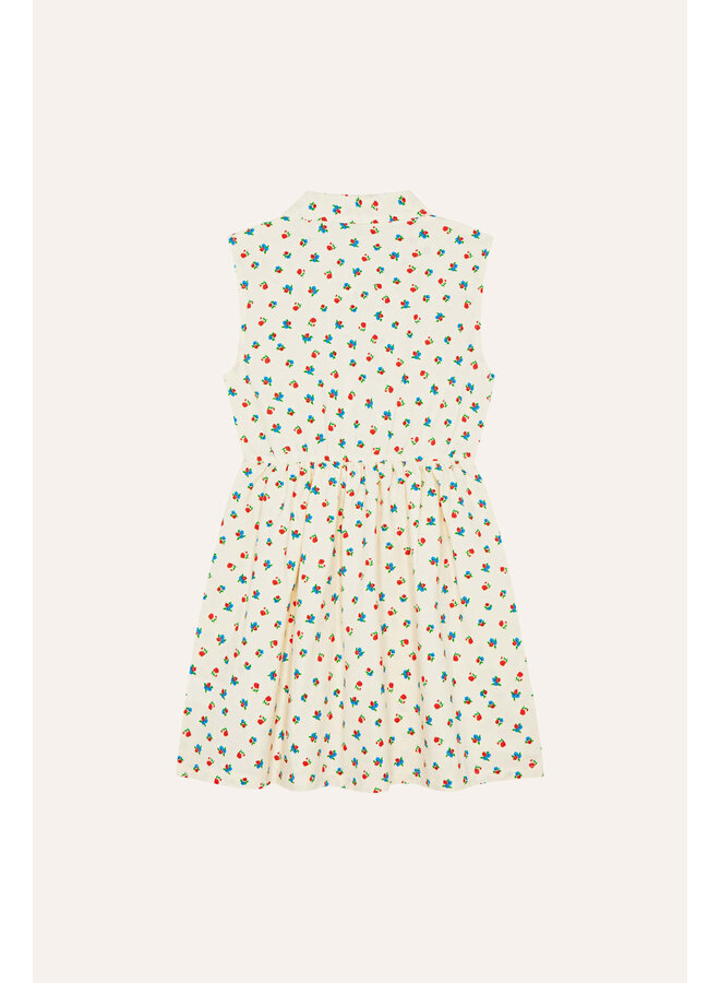 Small Flowers Allover Dress - Ecru - The Campamento