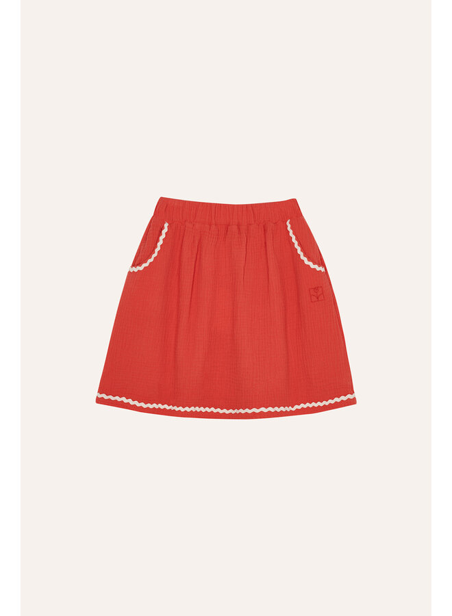 Red Bambula Skirt - Red - The Campamento