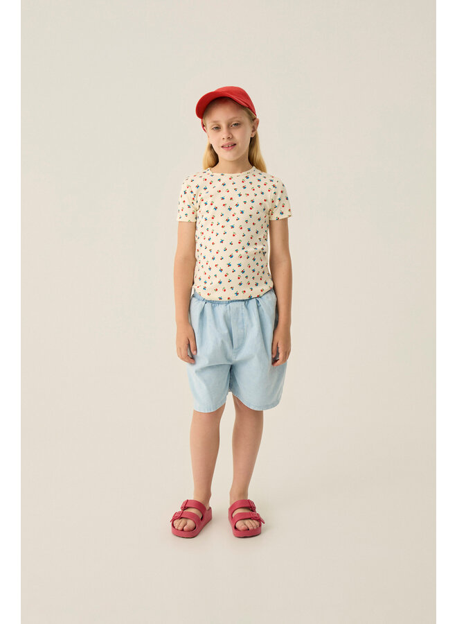 Small Flowers Allover Tshirt - Ecru - The Campamento