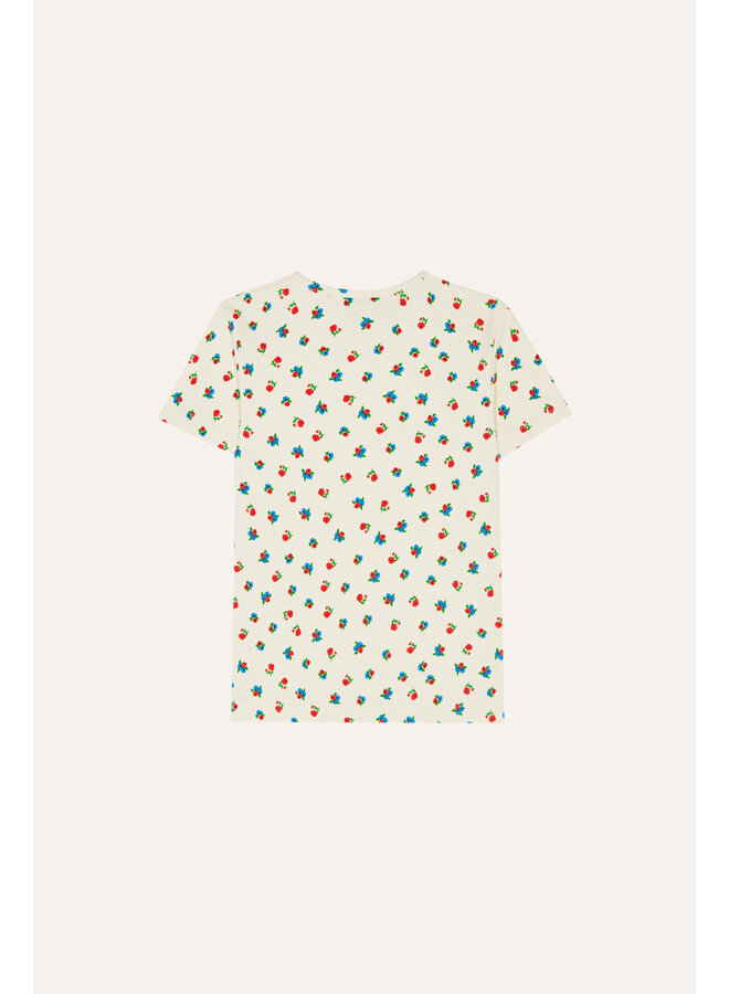 Small Flowers Allover Tshirt - Ecru - The Campamento