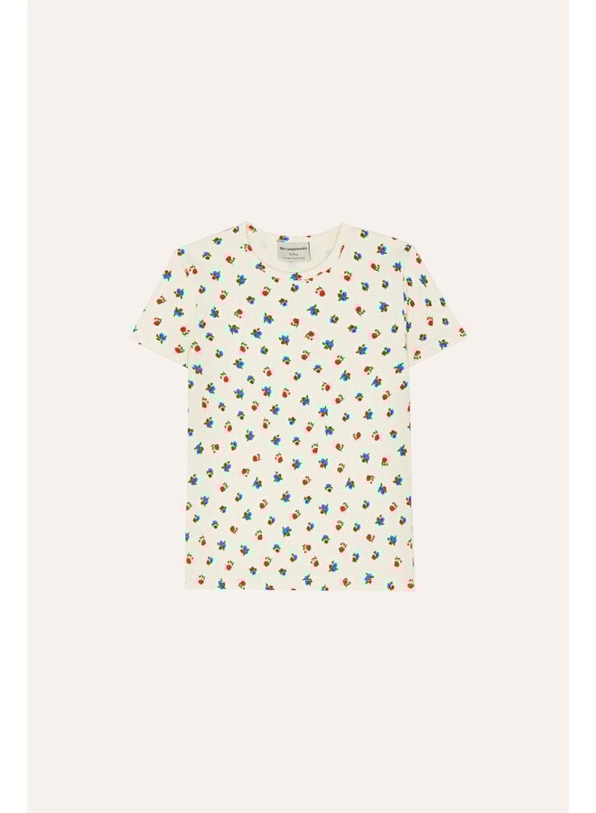 Small Flowers Allover Tshirt - Ecru - The Campamento