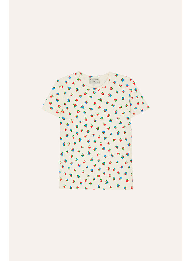 Small Flowers Allover Tshirt - Ecru - The Campamento