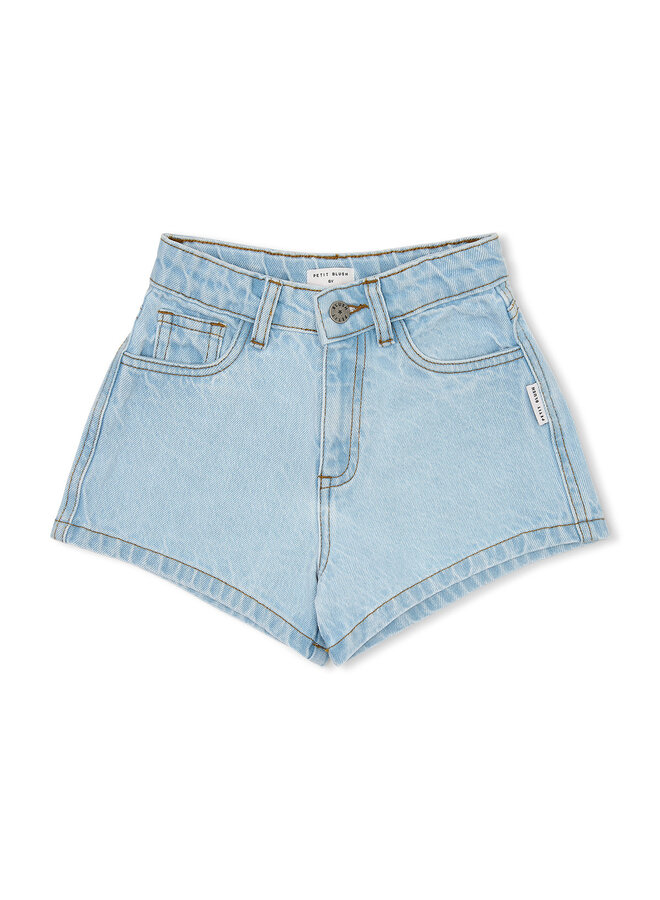 Jeans Short - Washed Light Blue - Petit Blush