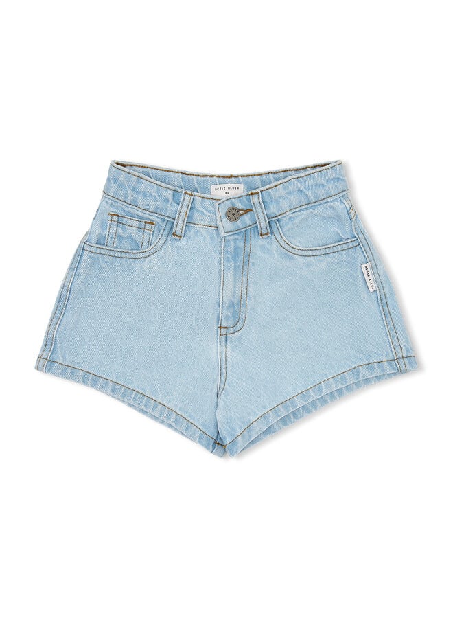 Jeans Short - Washed Light Blue - Petit Blush