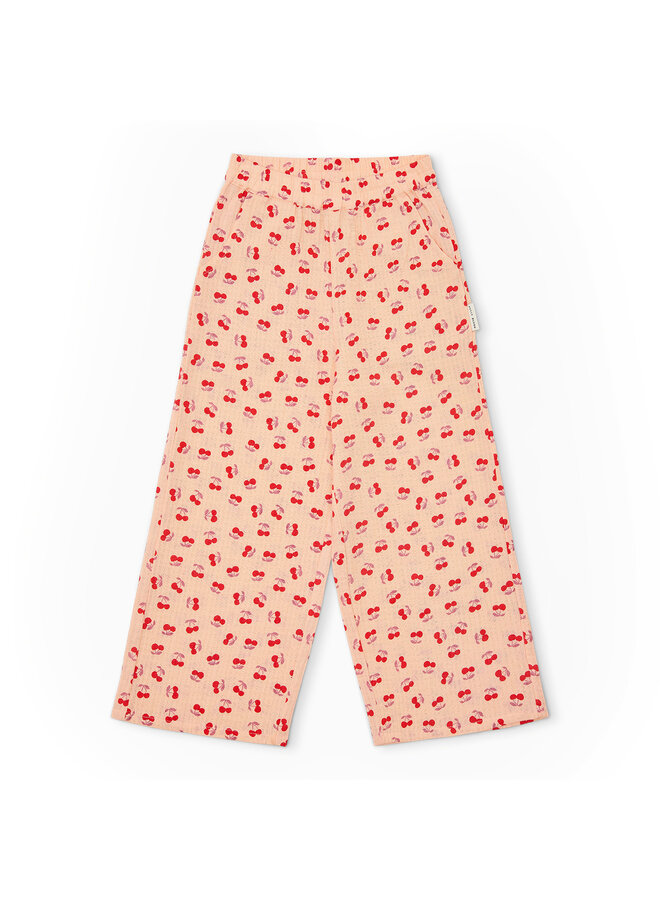 Wide Leg Pants - Cherry AOP - Petit Blush