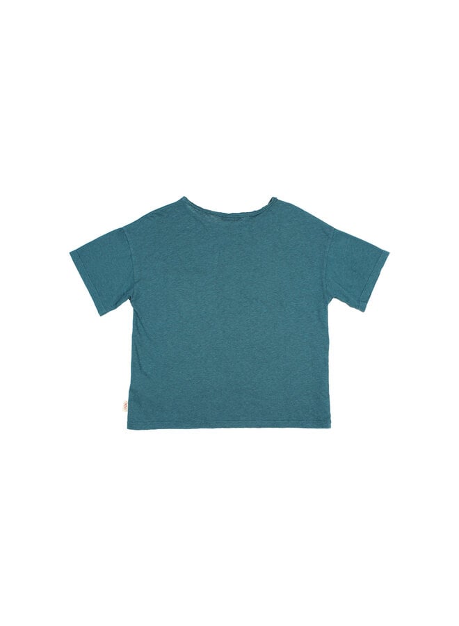 Pocket Linen T-Shirt - Green Lake - Buho